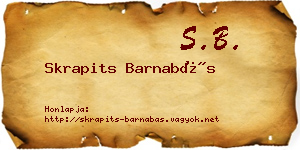 Skrapits Barnabás névjegykártya