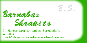 barnabas skrapits business card